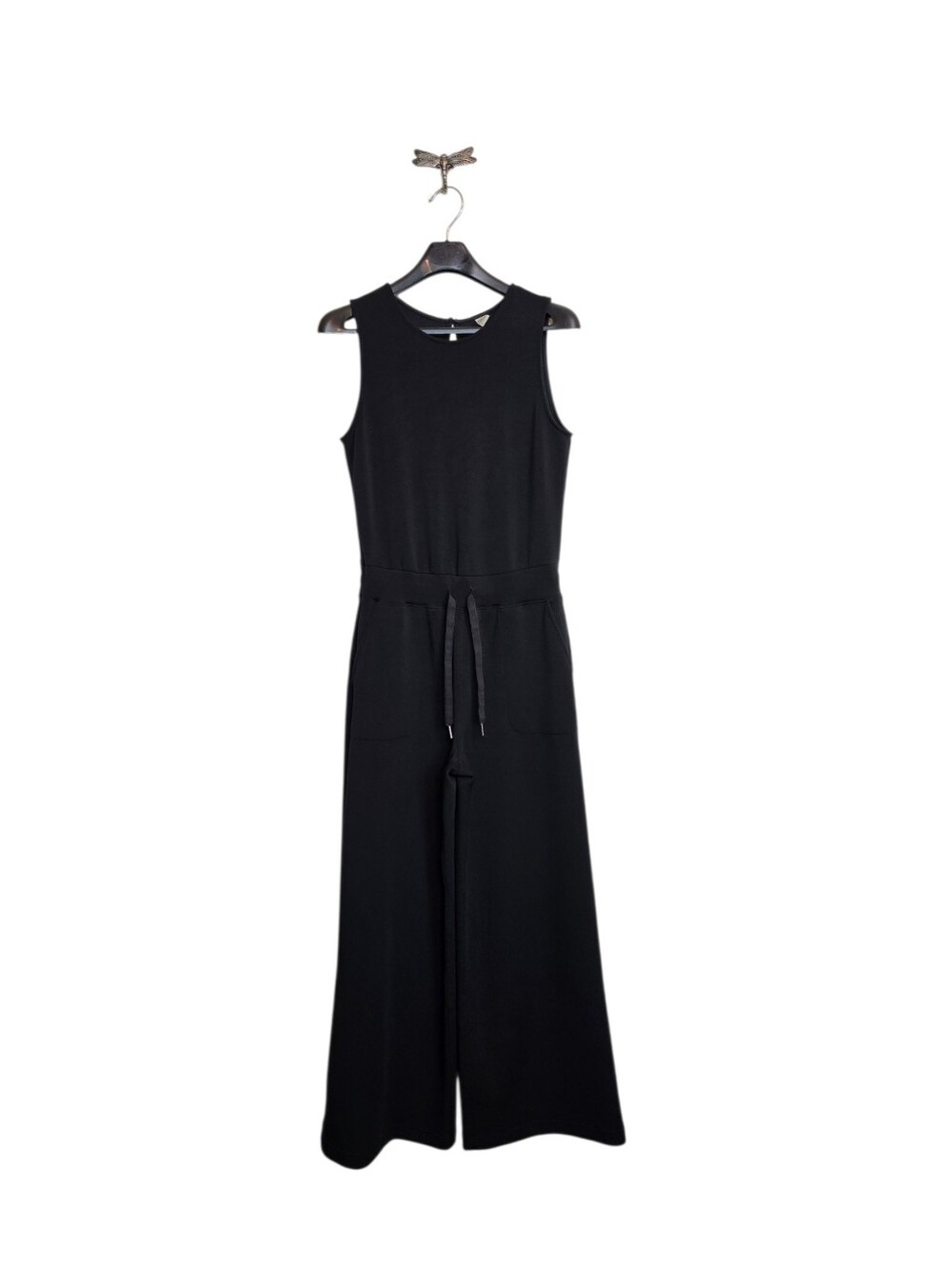 SPANX AirEssentials® French Rib Sleeveless Jumpsuit Very Black M - Picture 2 of 16